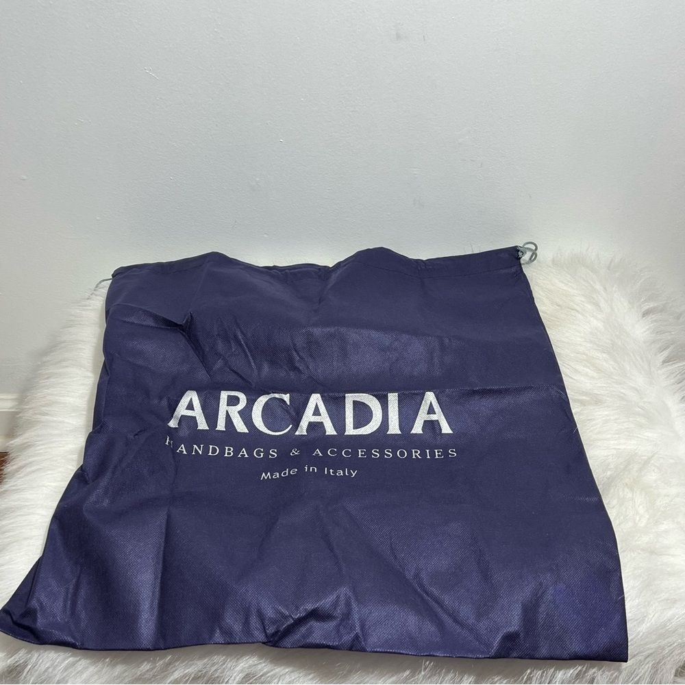 NWT Arcadia Made in Italy Black Patent‎ Leather Gold Studded Bag - Picture 14 of 15